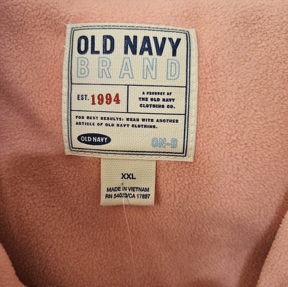NWT - Down & Waterfowl Filled Old Navy Pink Vest - Size XXL - Microfleece - Picture 8 of 9